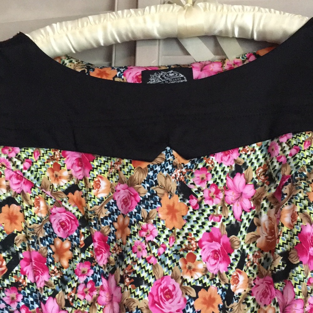 Retro tea length dress.